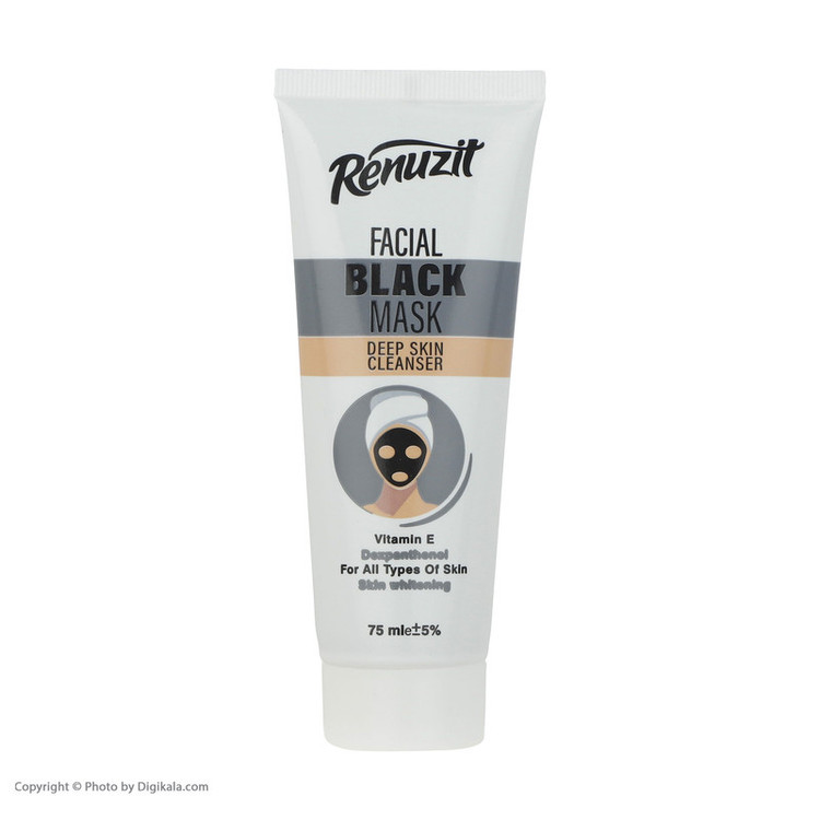 ماسک صورت رینوزیت مدل Black Deep حجم 75 میلی لیتر